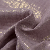 Double gauze katoen glitter vintage lila