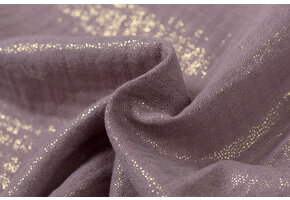 Double gauze katoen glitter vintage lila