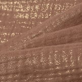 Double gauze katoen glitter cognac
