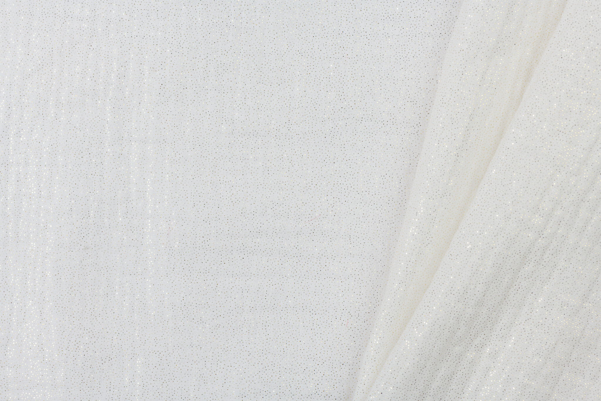 Double gauze katoen glitter off white