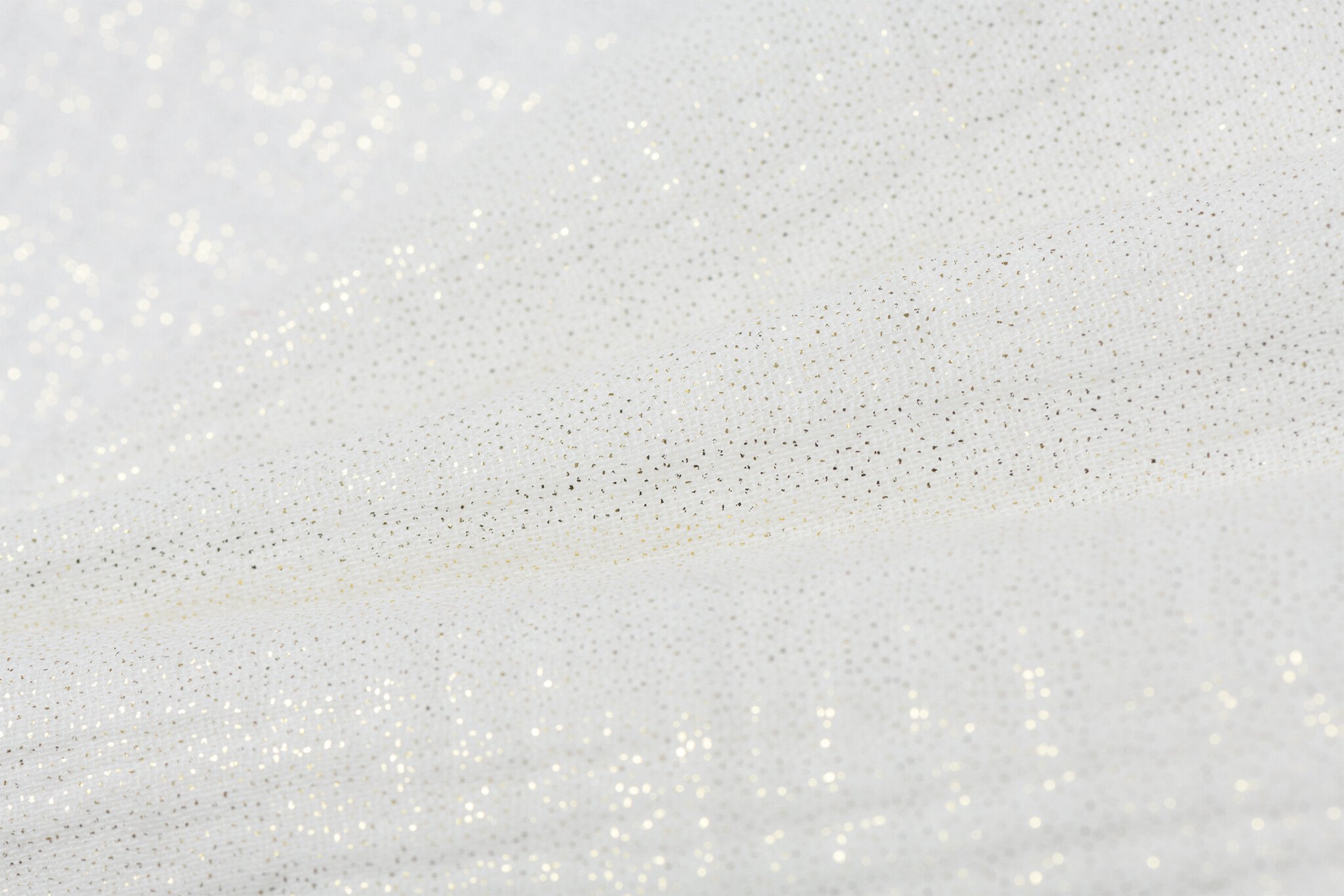 Double gauze katoen glitter off white