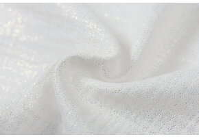 Double gauze katoen glitter off white
