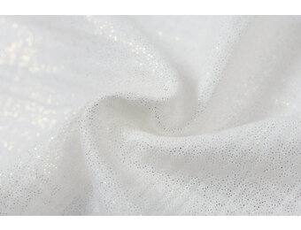 Double gauze katoen glitter off white