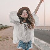 Double gauze katoen glitter off white