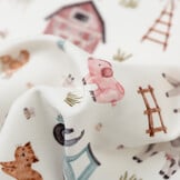 Jersey Katoen Digitale Print - Boerenleven