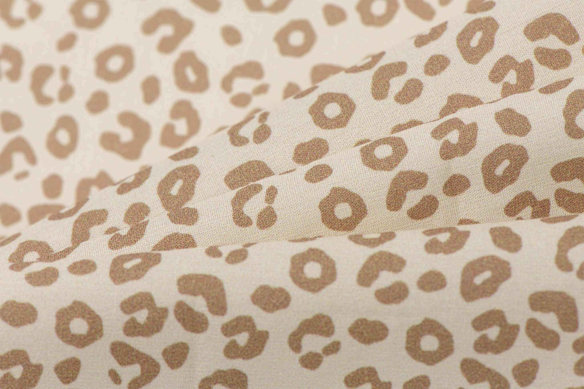 Poplin Katoen Digitale Print - Luipaardprint Beige