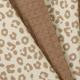 Poplin Katoen Digitale Print - Luipaardprint Beige