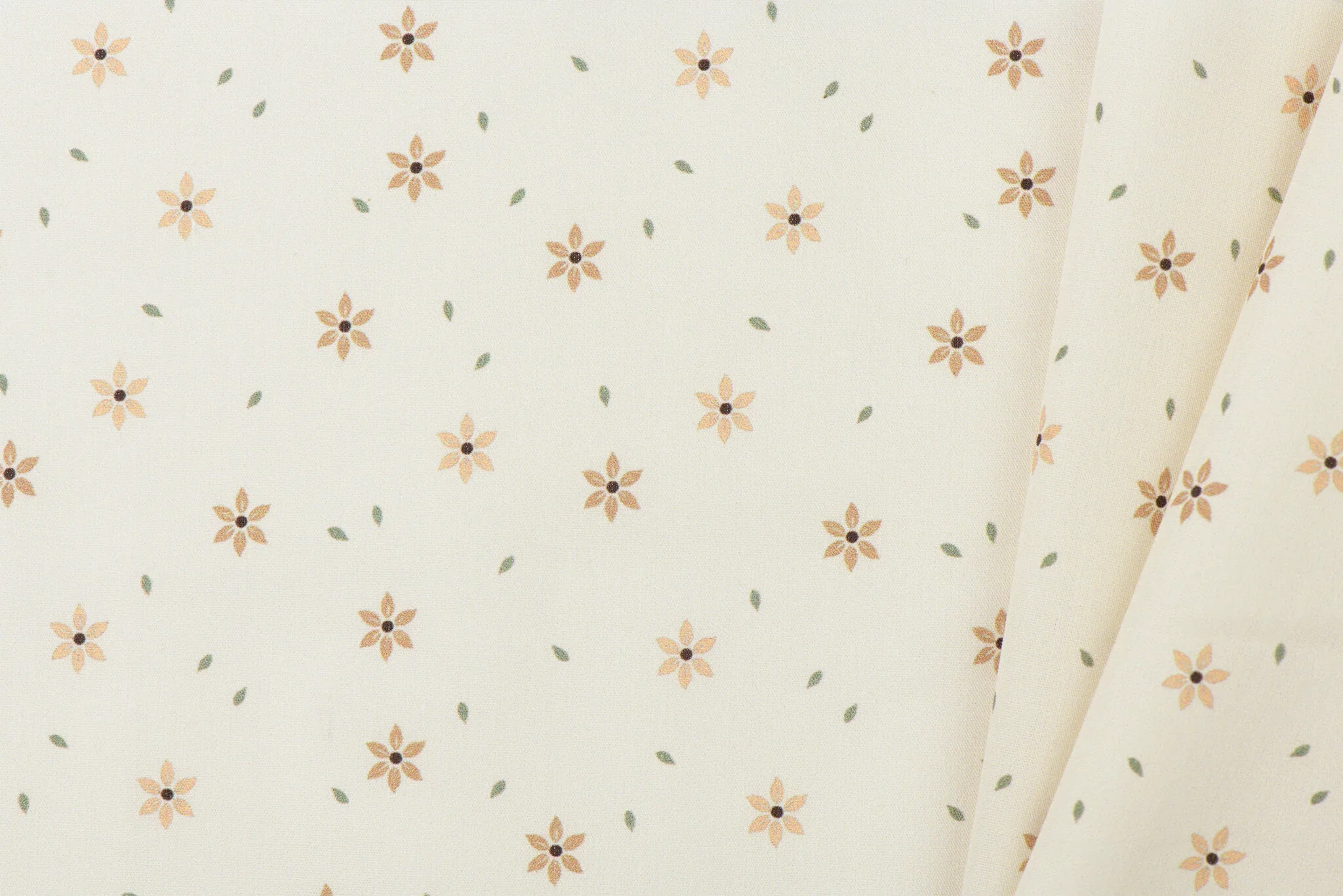Poplin Katoen Digitale Print - Sterbloem Naturel