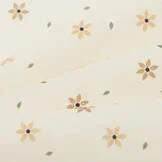 Poplin Katoen Digitale Print - Sterbloem Naturel