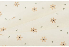 Poplin Katoen Digitale Print - Sterbloem Naturel