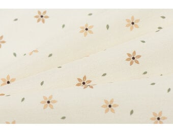 Poplin Katoen Digitale Print - Sterbloem Naturel