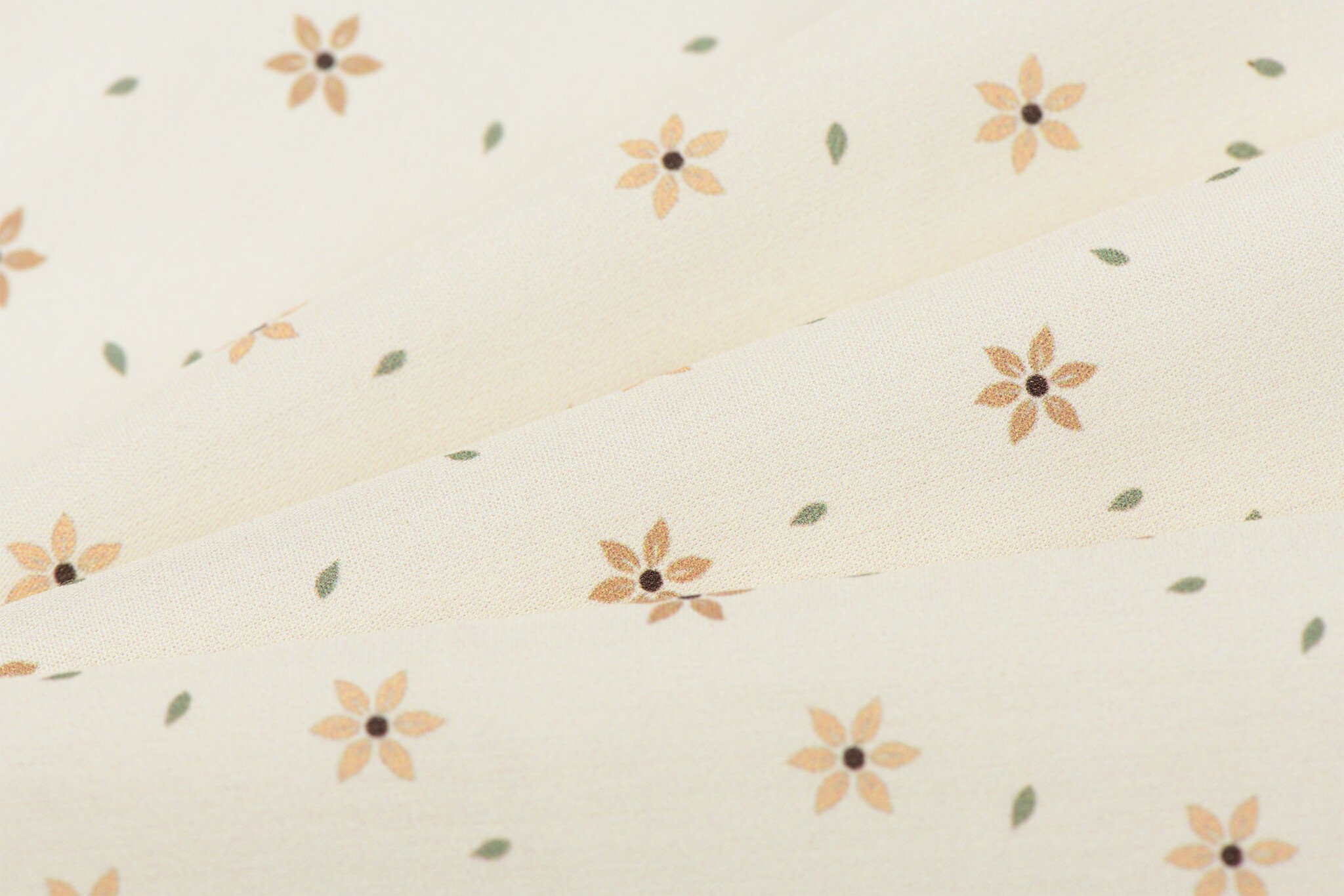 Poplin Katoen Digitale Print - Sterbloem Naturel