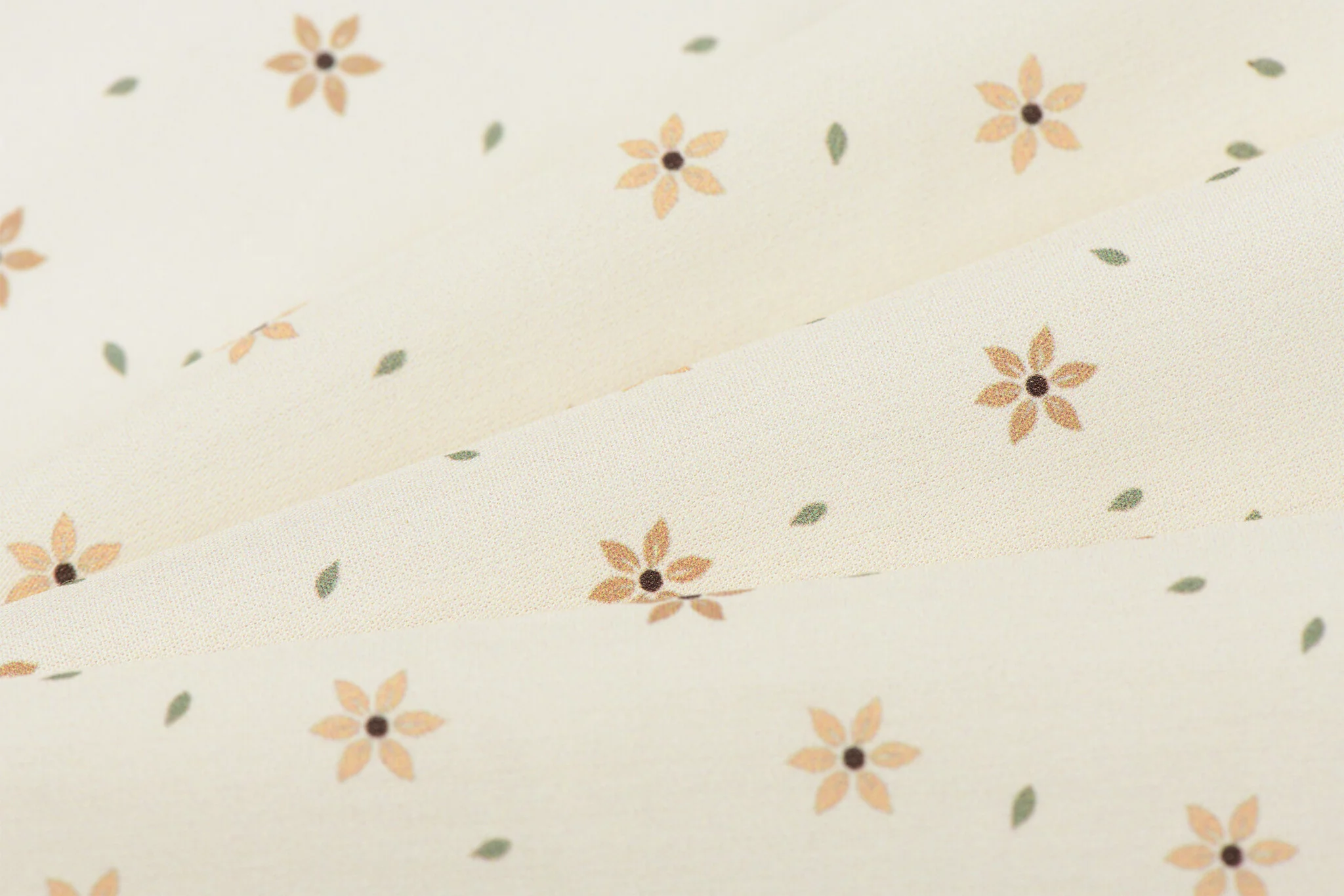 Poplin Katoen Digitale Print - Sterbloem Naturel