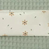 Poplin Katoen Digitale Print - Sterbloem Naturel