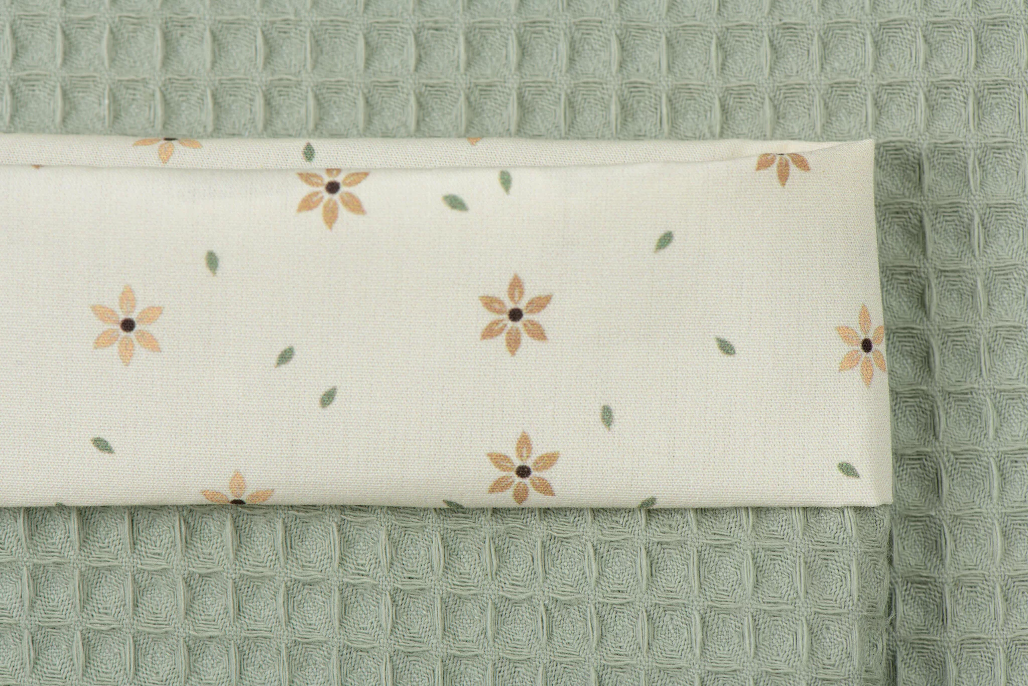 Poplin Katoen Digitale Print - Sterbloem Naturel