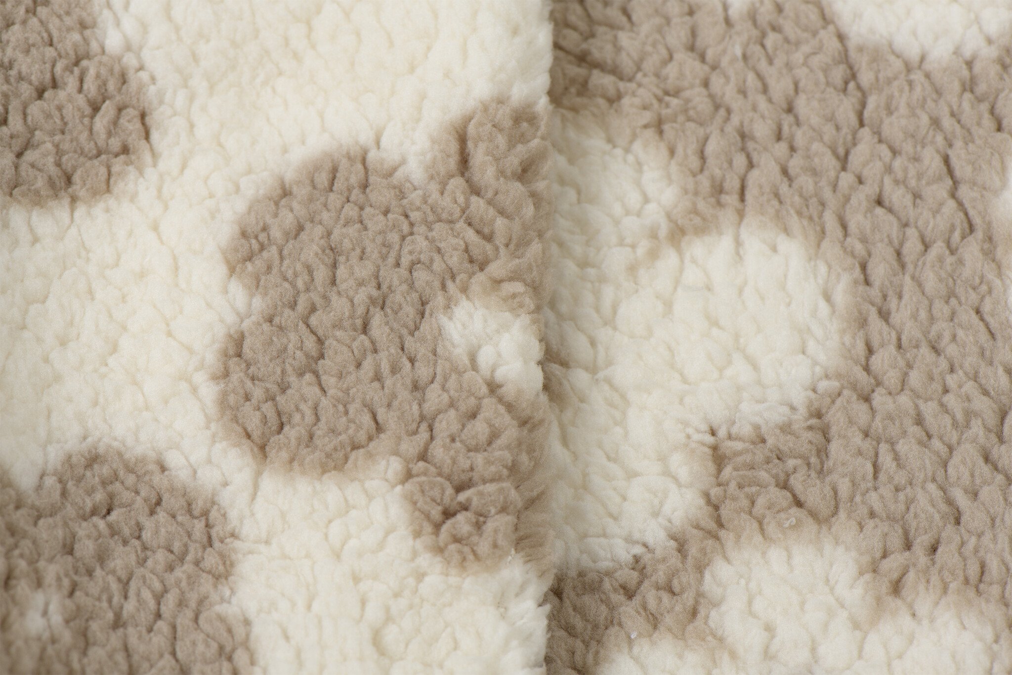 Bloemen Teddy Stof Donker Beige