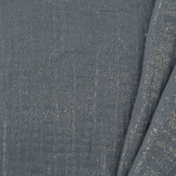 Double gauze katoen glitter oud jeans