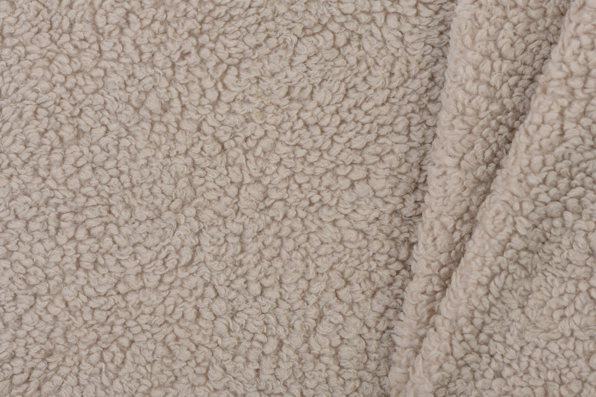 Katoen Teddy Stof Stone – Zacht, Donzig & Natuurlijk