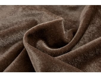Stretch Fluweel Taupe