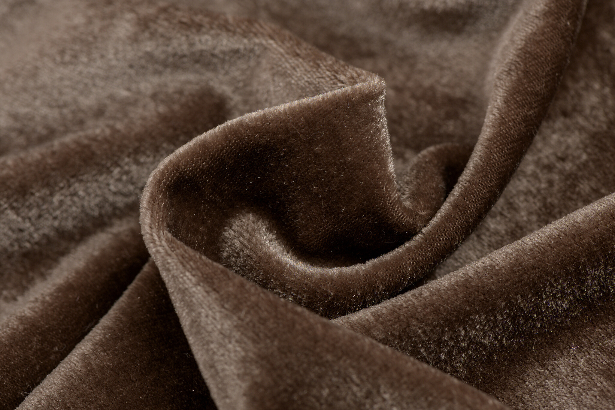 Stretch Fluweel Taupe