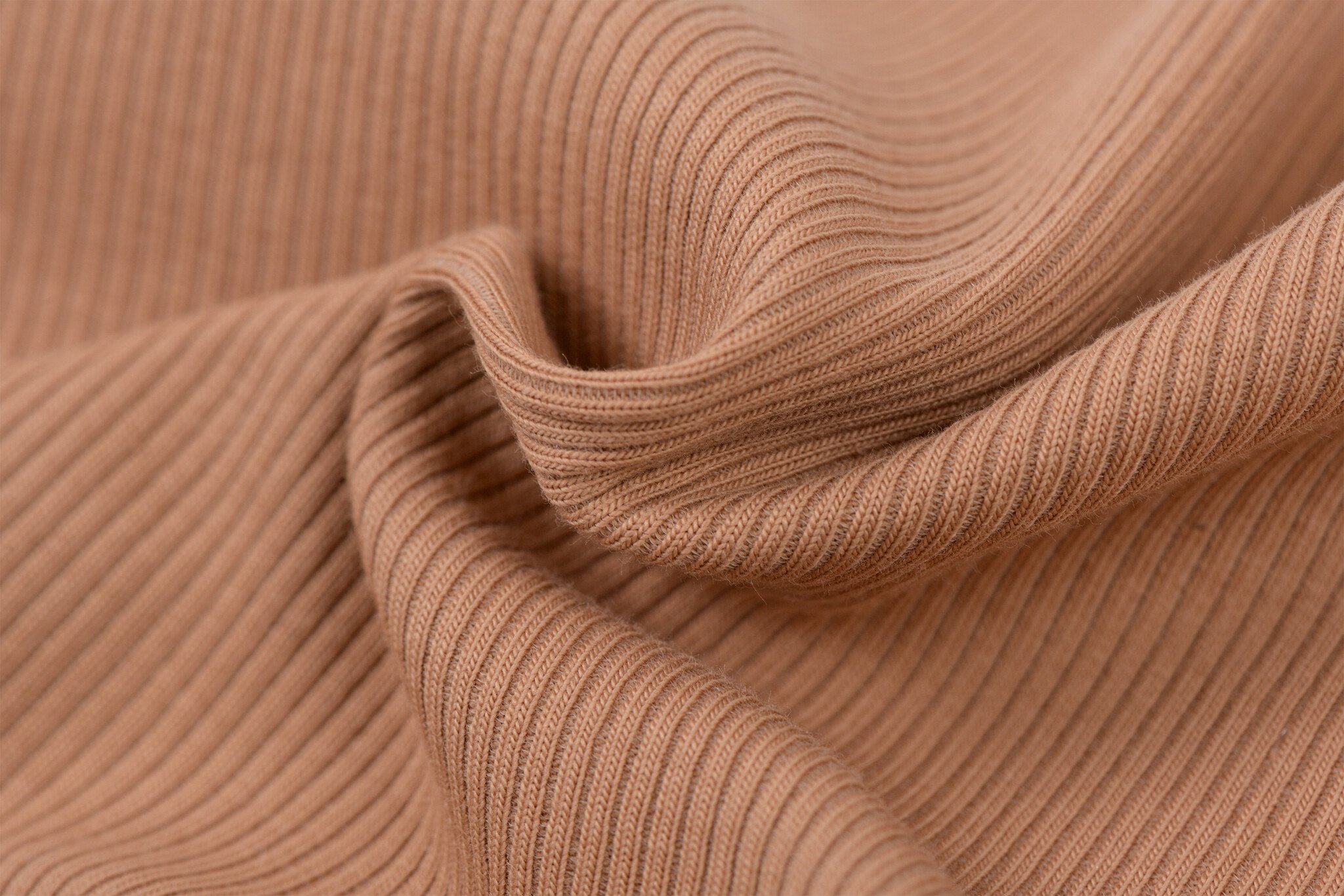 Rib Jersey Stof Perzik