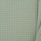 Wafelkatoen Pique Dusty Groen