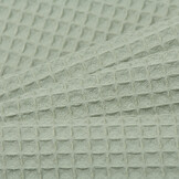Wafelkatoen Pique Dusty Groen