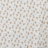 Katoenen Jersey Stof Luipaard Off White