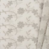 Katoen Embroidery Daisy Bloem Zand