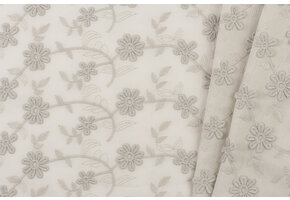 Katoen Embroidery Daisy Bloem Zand