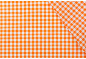 Boerenbont Ruit Stof 5mm - Oranje