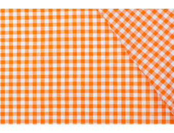 Boerenbont Ruit Stof 5mm - Oranje