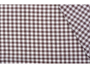 Boerenbont Ruit Stof 5mm - Bruin