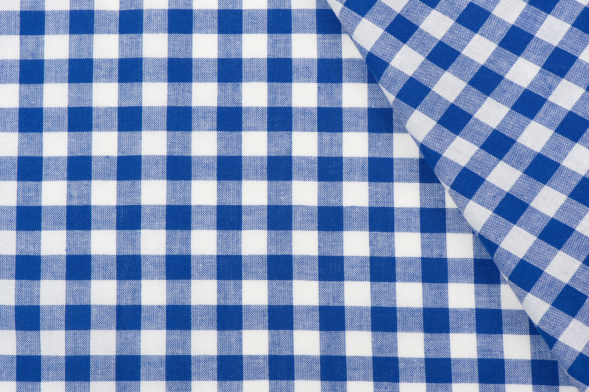 Boerenbont Ruit Stof 1 cm - Kobaltblauw