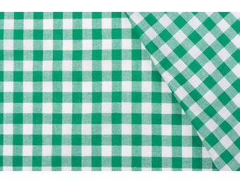 Boerenbont Ruit Stof 1 cm - Groen