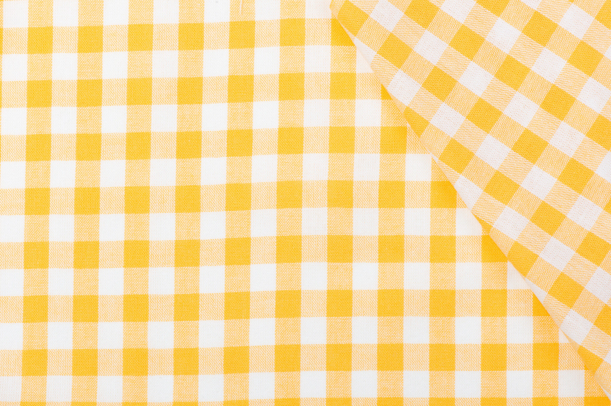 Boerenbont Ruit Stof 1 cm - Geel