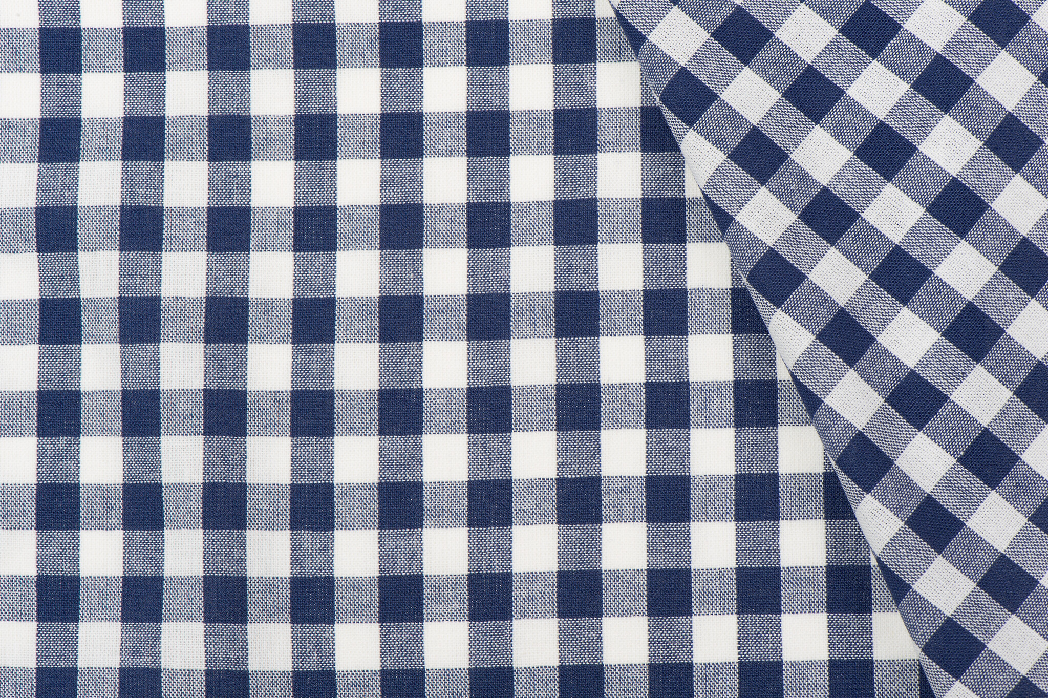 Boerenbont Ruit Stof 1 cm - Marineblauw