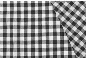 Boerenbont Ruit Stof 1 cm - Zwart