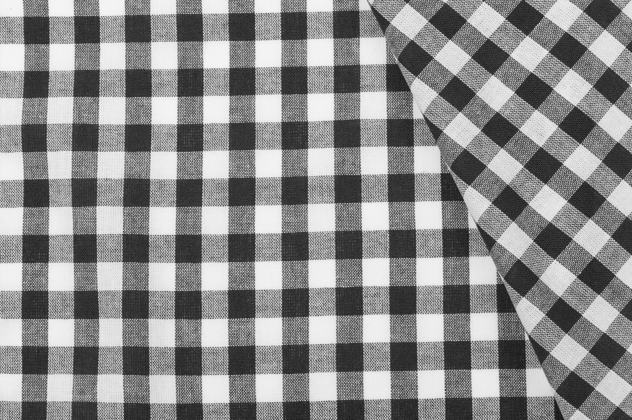 Boerenbont Ruit Stof 1 cm - Zwart