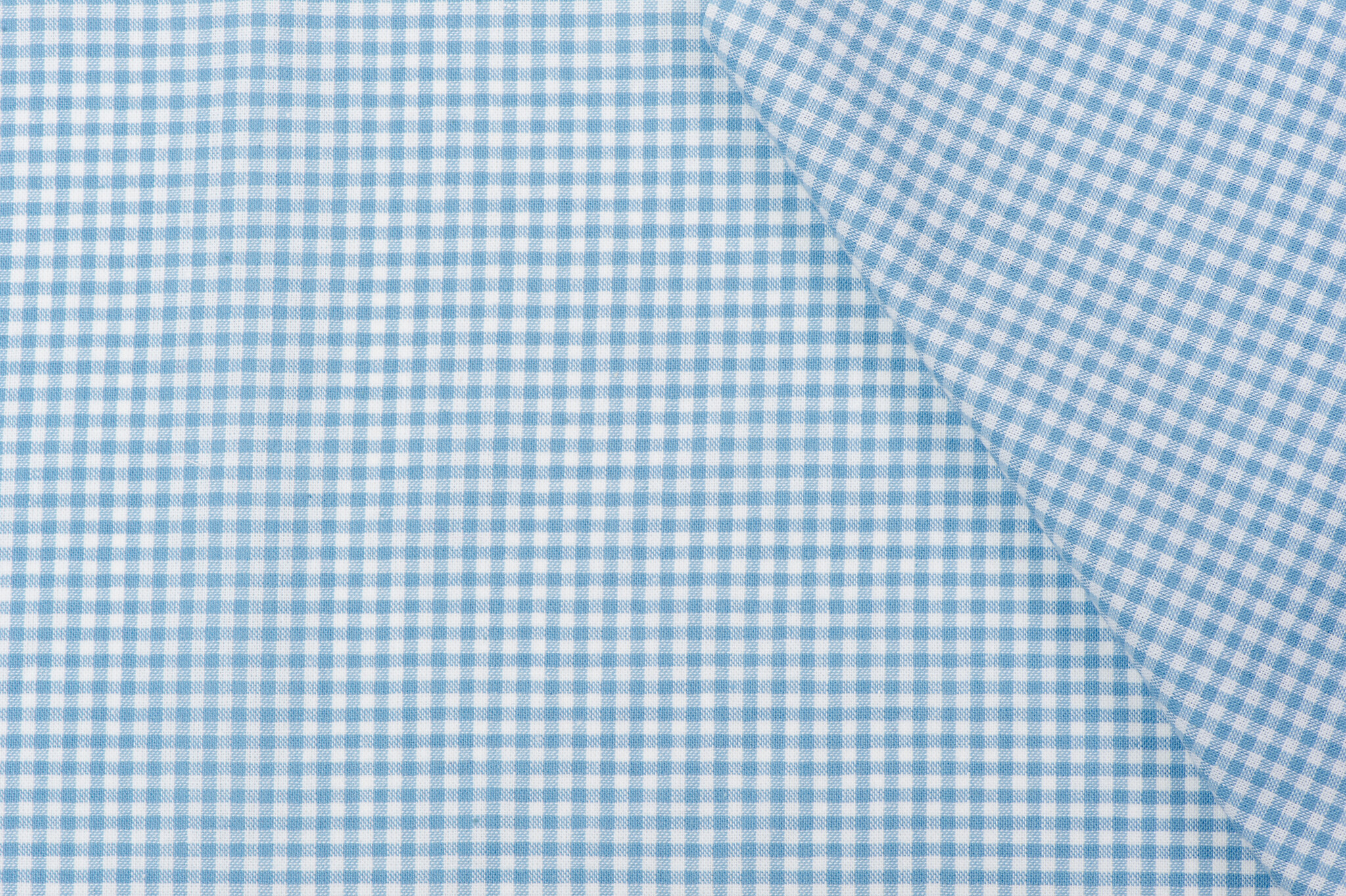 Boerenbont ruit stof, licht blauw 2 mm