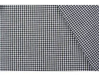 Boerenbont ruit stof, zwart 2 mm