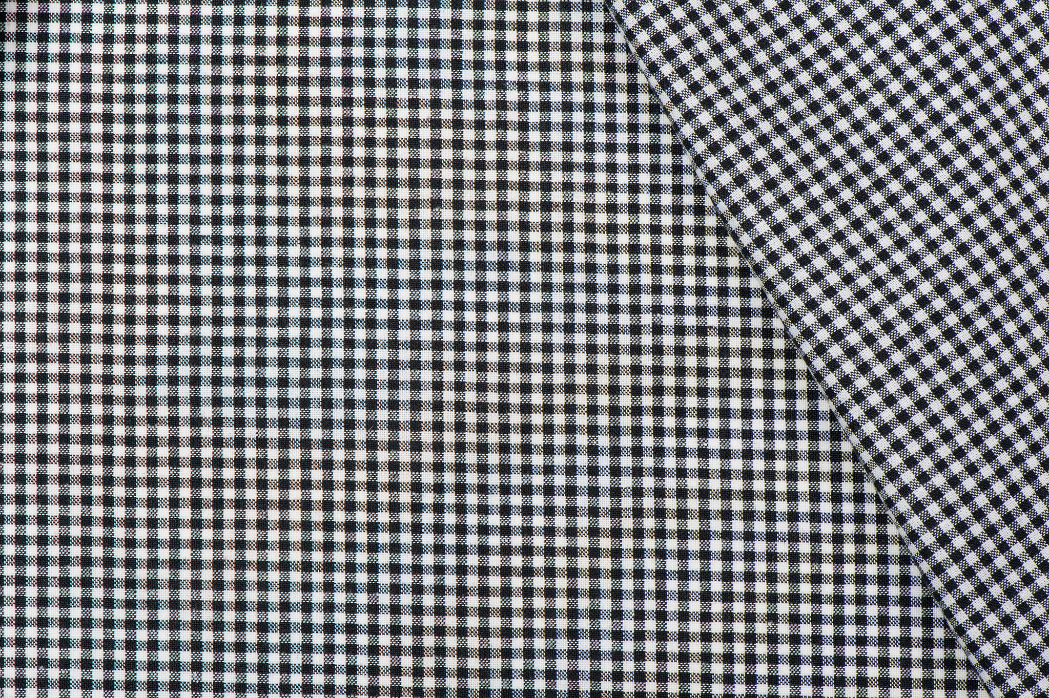 Boerenbont ruit stof, zwart 2 mm