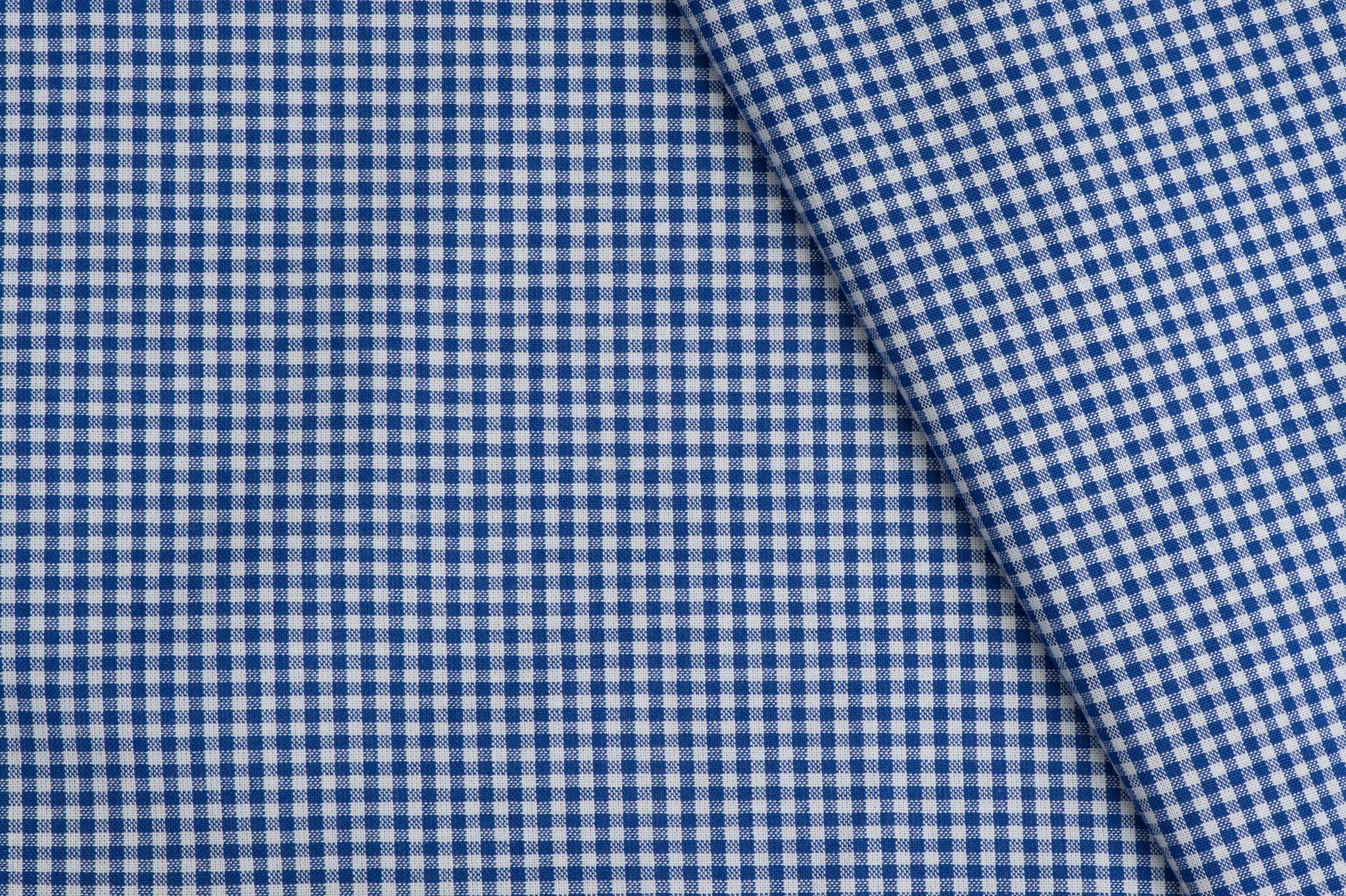 Boerenbont ruit stof, kobaltblauw 2 mm