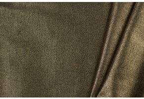 Coated Denim Stof Zwart -Goud