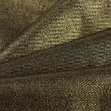 Coated Denim Stof Zwart - Goud