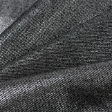 Coated Denim Stof Zwart -Zilver