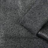 Coated Denim Stof Zwart -Zilver