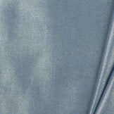 Coated Denim Stof Licht Blauw -Goud