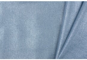 Coated Denim Stof Lichtblauw -Zilver