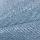 Coated Denim Stof Lichtblauw -Zilver